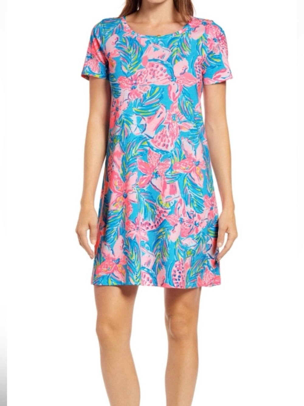 Lilly Pulitzer Cody Dress in Blue Ibiza/Gimme the Juice Print VGUC